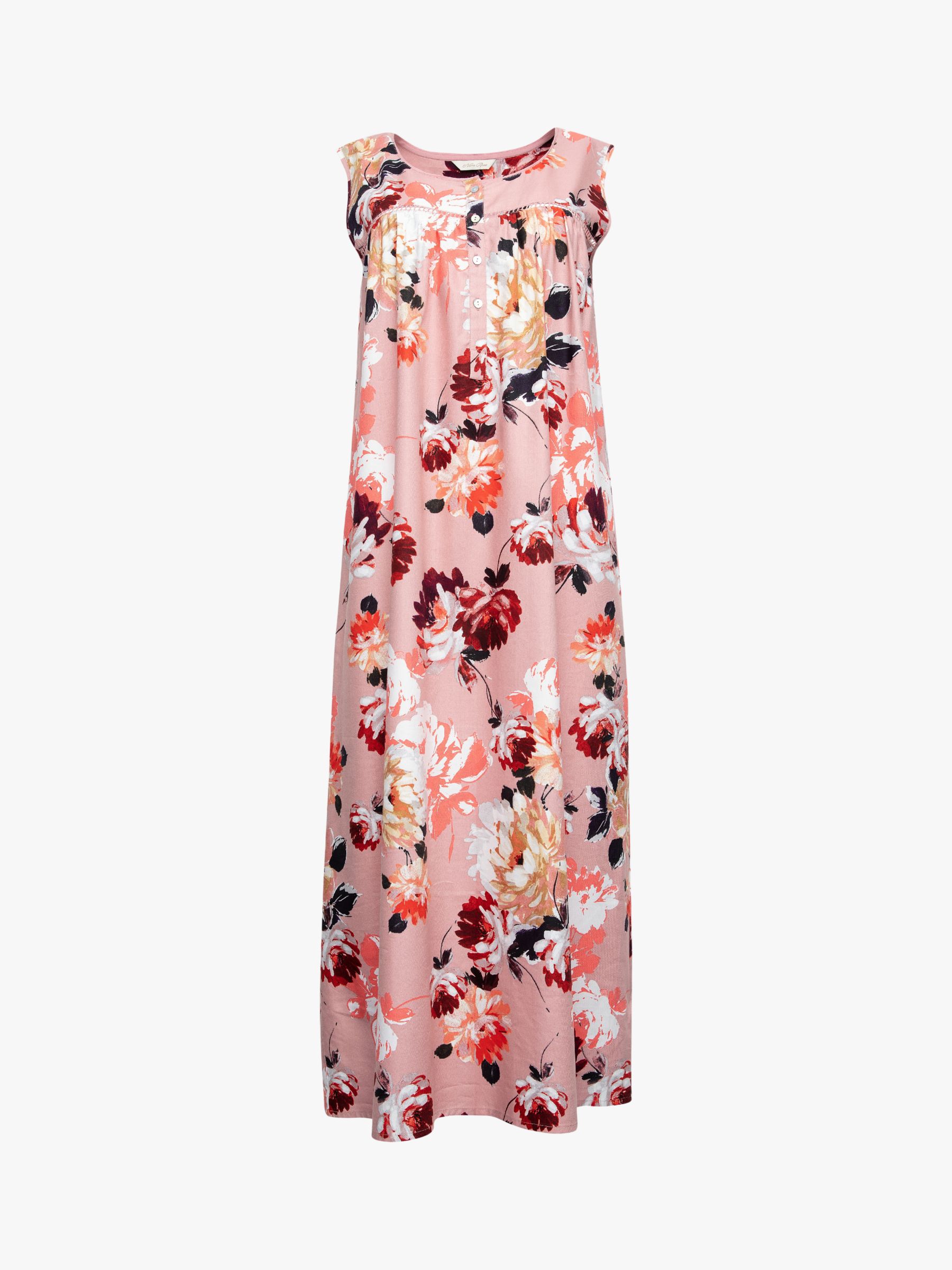 Nora Rose by Cyberjammies Lillian Long Floral Nightdress, Pink/Multi at ...
