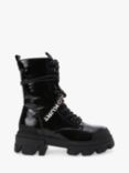 KG Kurt Geiger Trekker Lace Up Leather Ankle Boots, Black