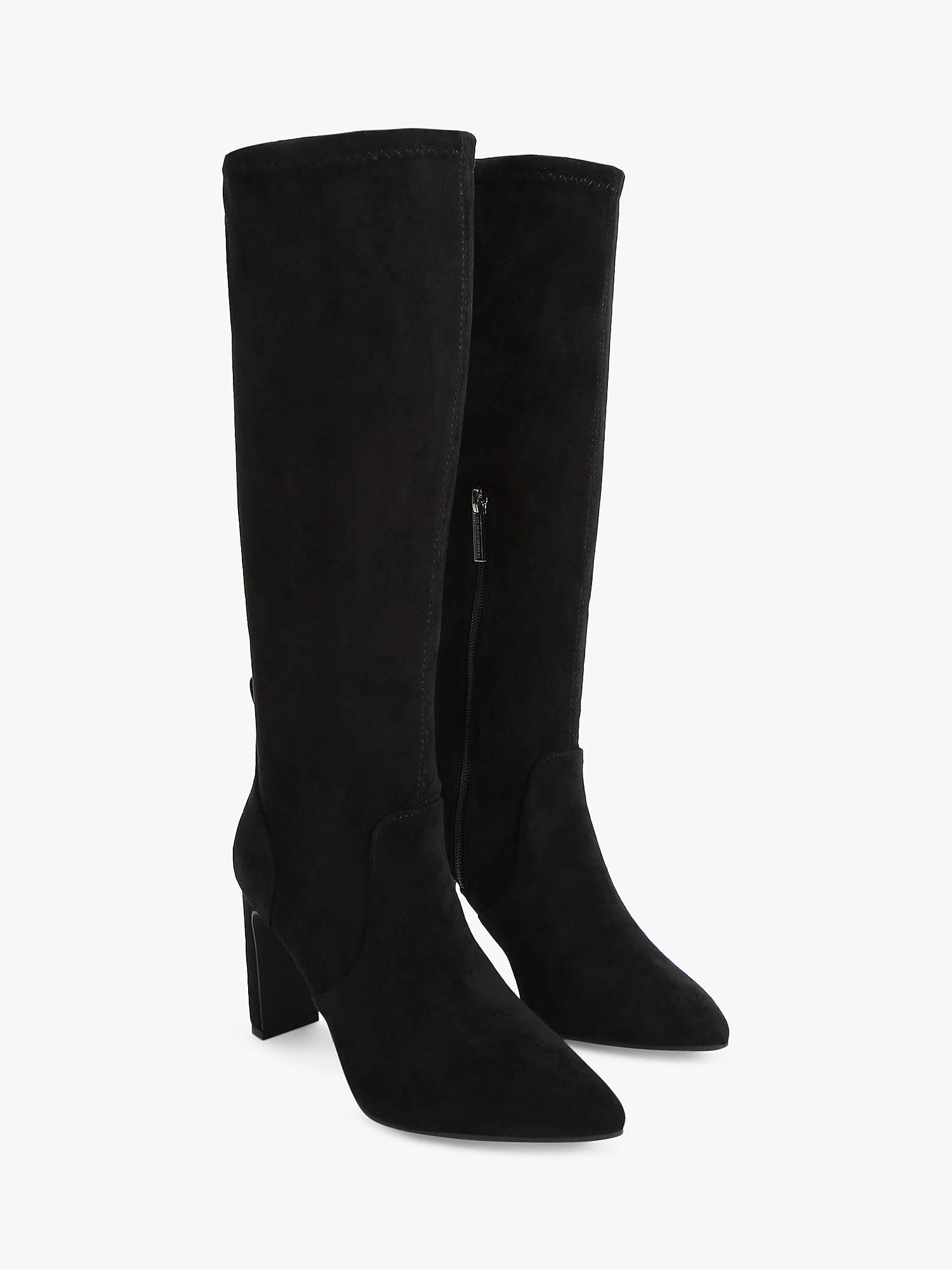 Buy KG Kurt Geiger Thara Suede Knee High Boots, Black Online at johnlewis.com