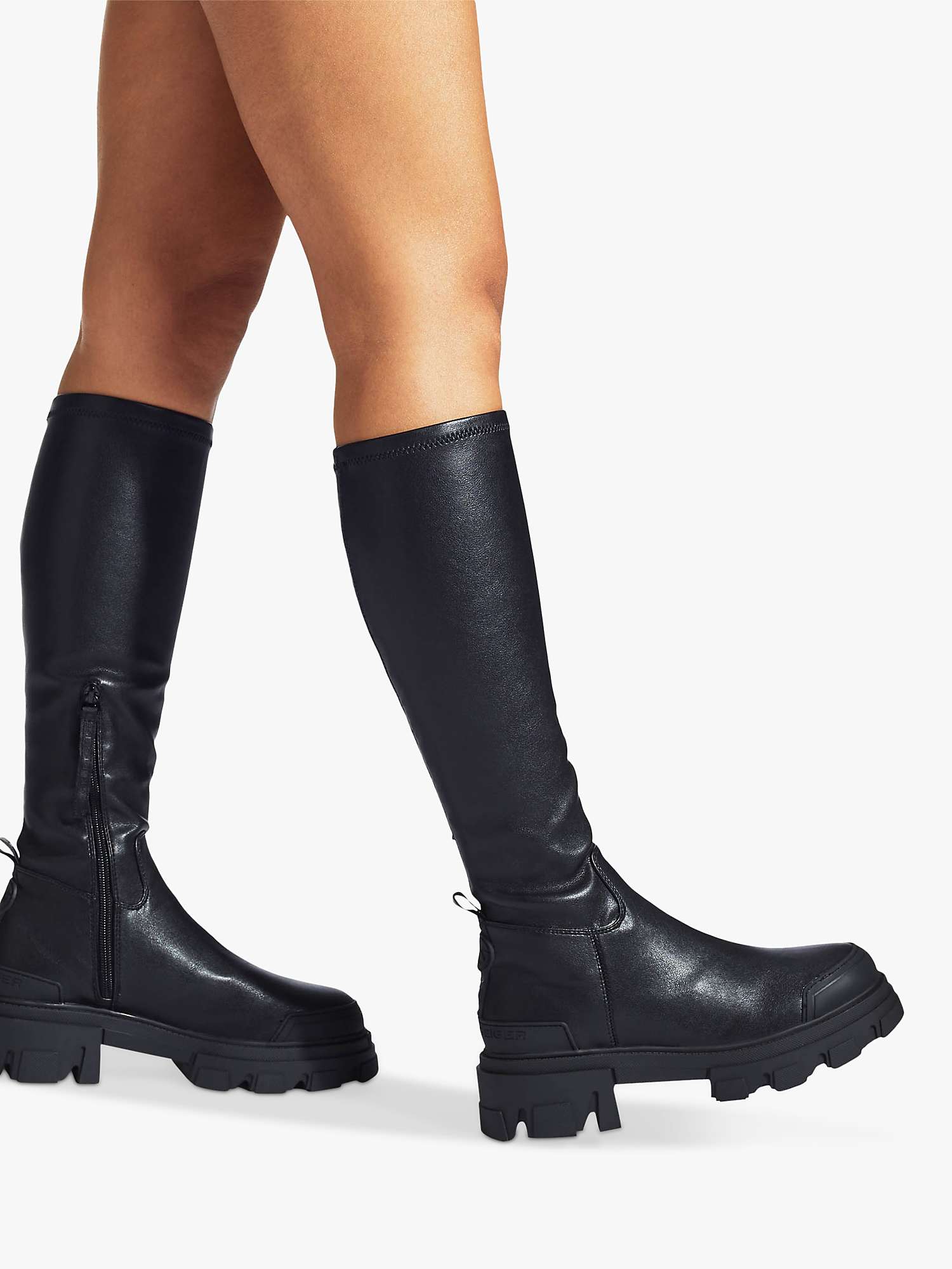 Buy KG Kurt Geiger Trekker Sock Knee Boots, Black Online at johnlewis.com