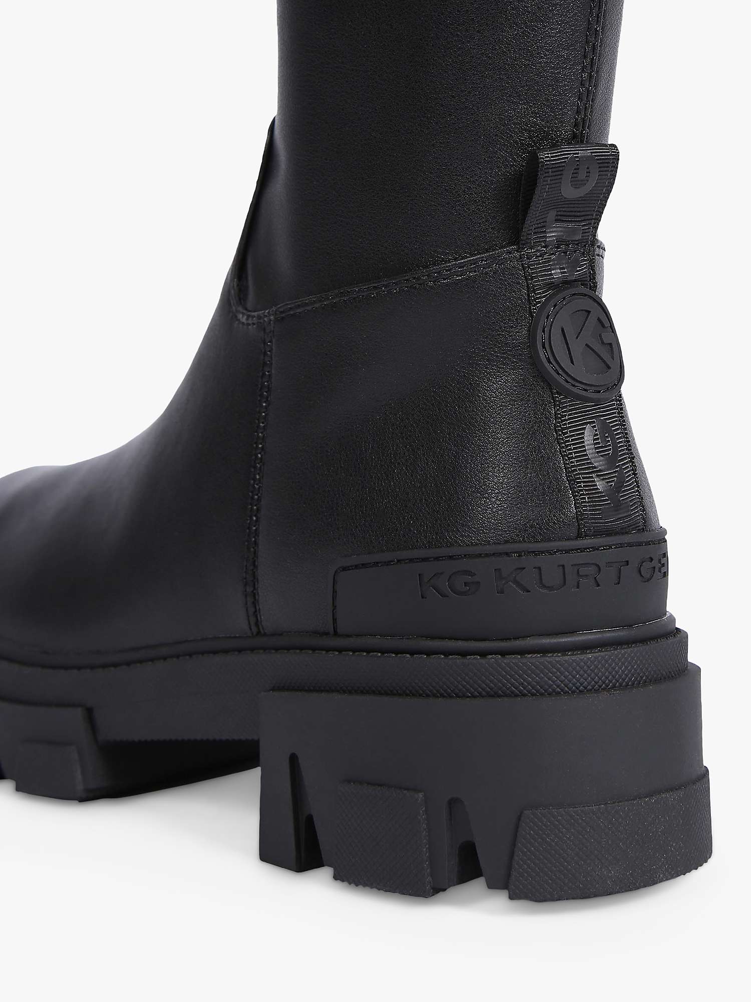 Buy KG Kurt Geiger Trekker Sock Knee Boots, Black Online at johnlewis.com