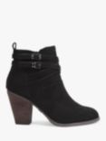 KG Kurt Geiger Spike3 Microsuede Block Heel Ankle Boots, Black