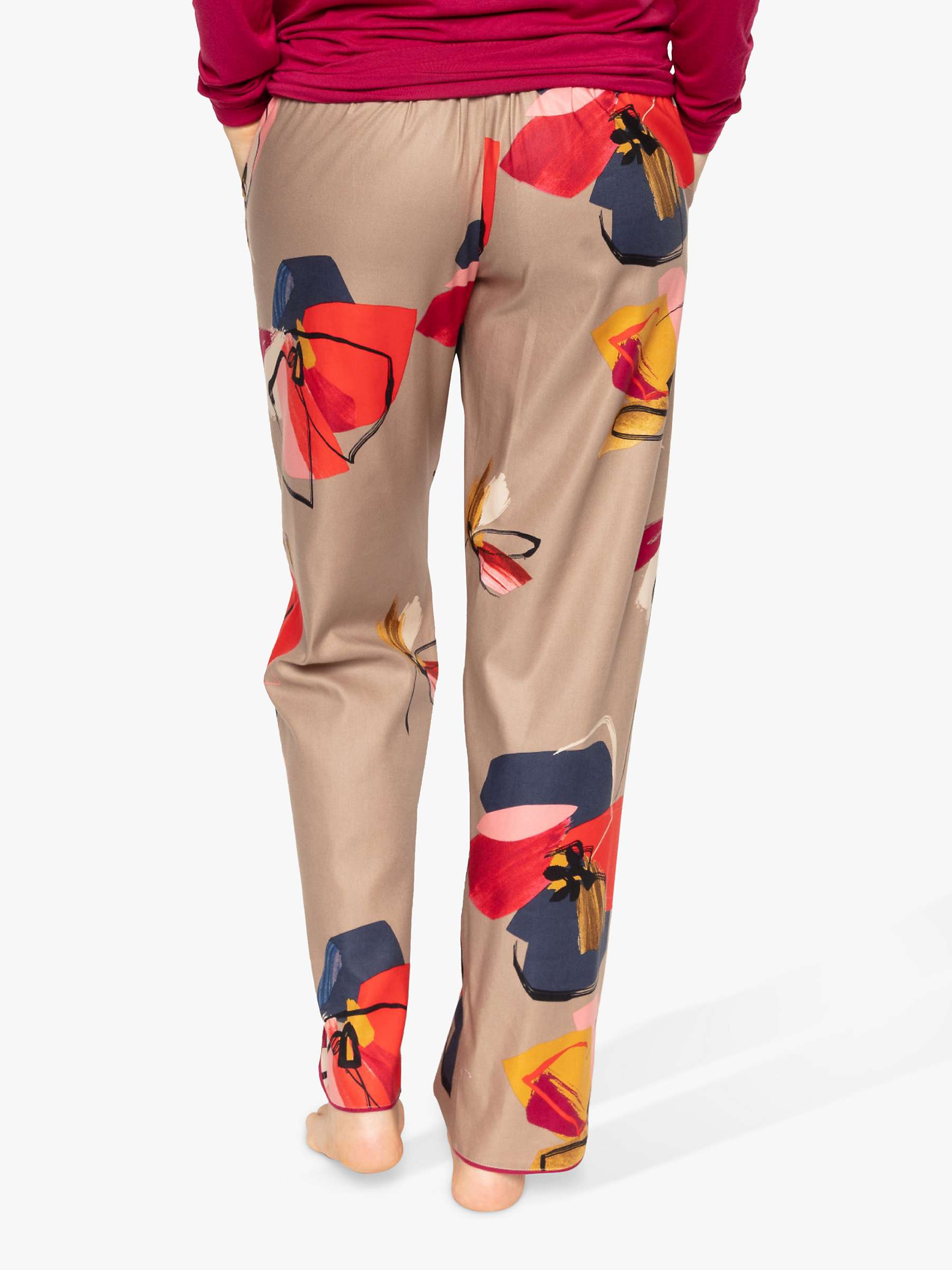 Buy Cyberjammies Naomi Abstract Floral Pyjama Bottoms, Taupe Online at johnlewis.com