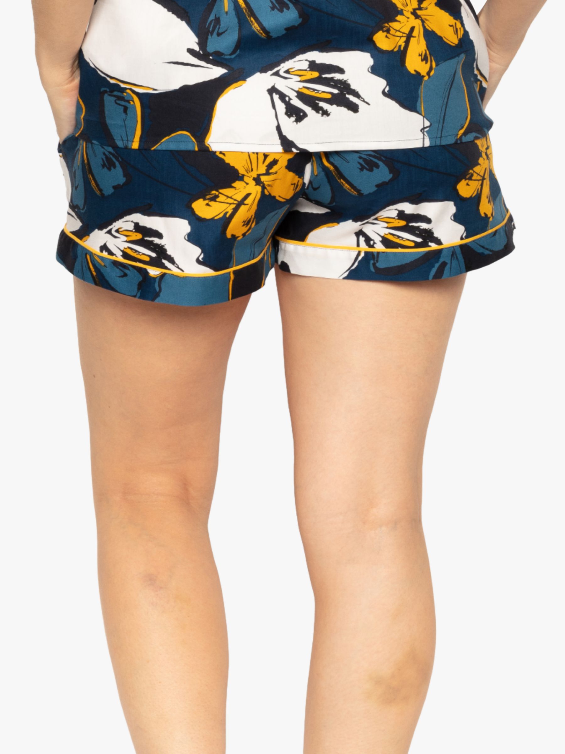 Cyberjammies Verity Oversized Floral Pyjama Shorts Blue