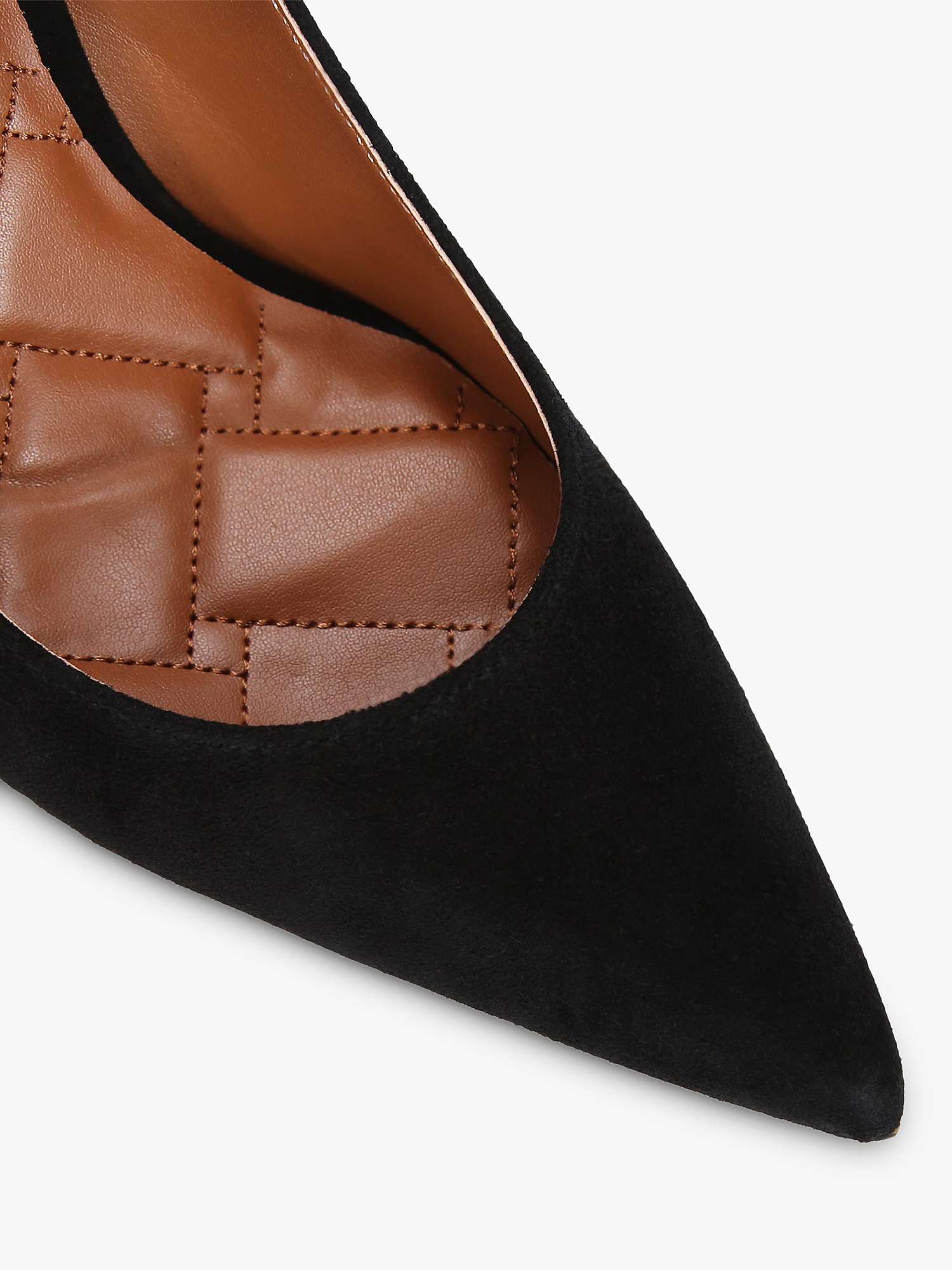 Buy Kurt Geiger London Belgravia Suede Court Shoes, Black Online at johnlewis.com