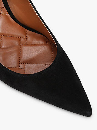 Kurt Geiger London Belgravia Suede Court Shoes, Black