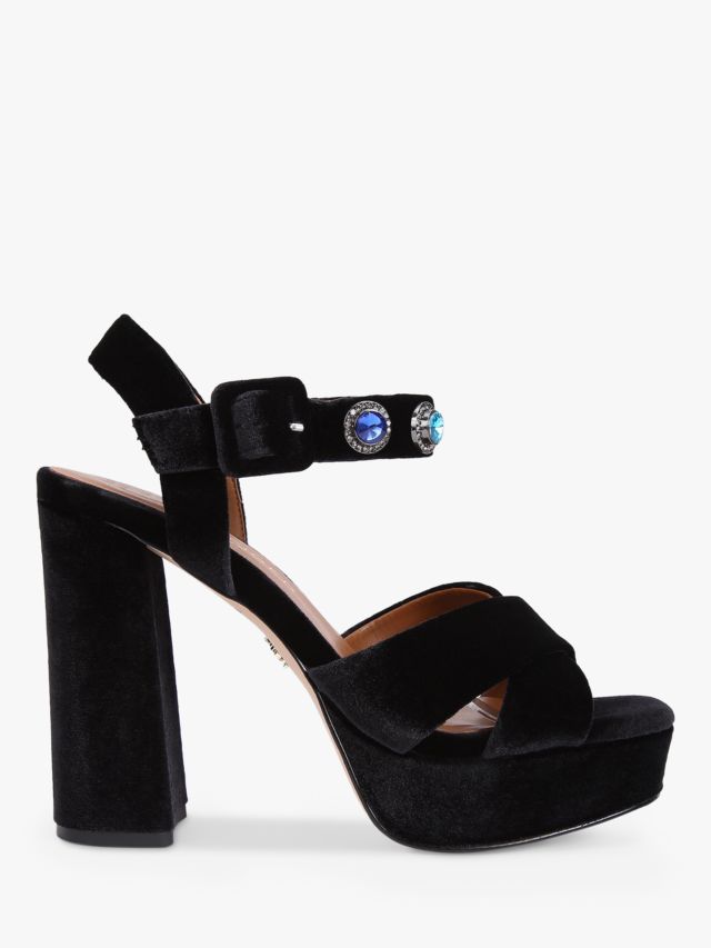 Kurt Geiger London Octavia High Heel Platform Sandals, Black, 3