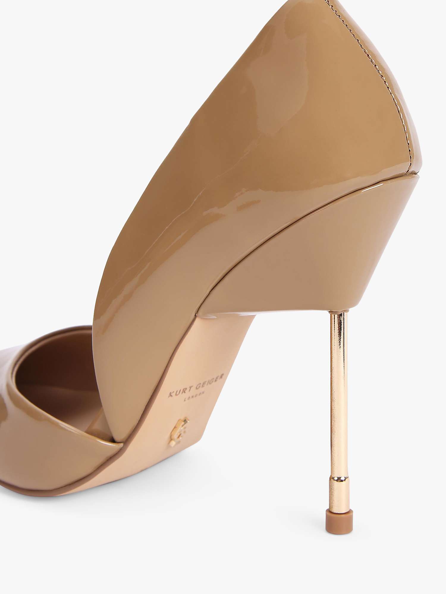 Buy Kurt Geiger London Bond Patent Leather Court Shoes, Camel Online at johnlewis.com