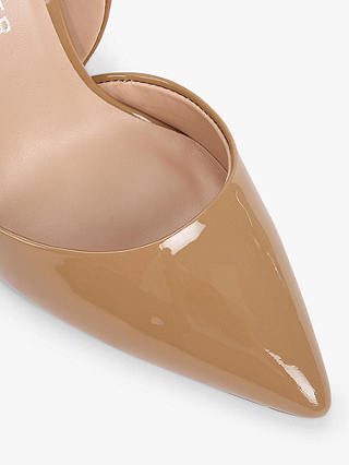 Kurt Geiger London Bond Patent Leather Court Shoes, Camel