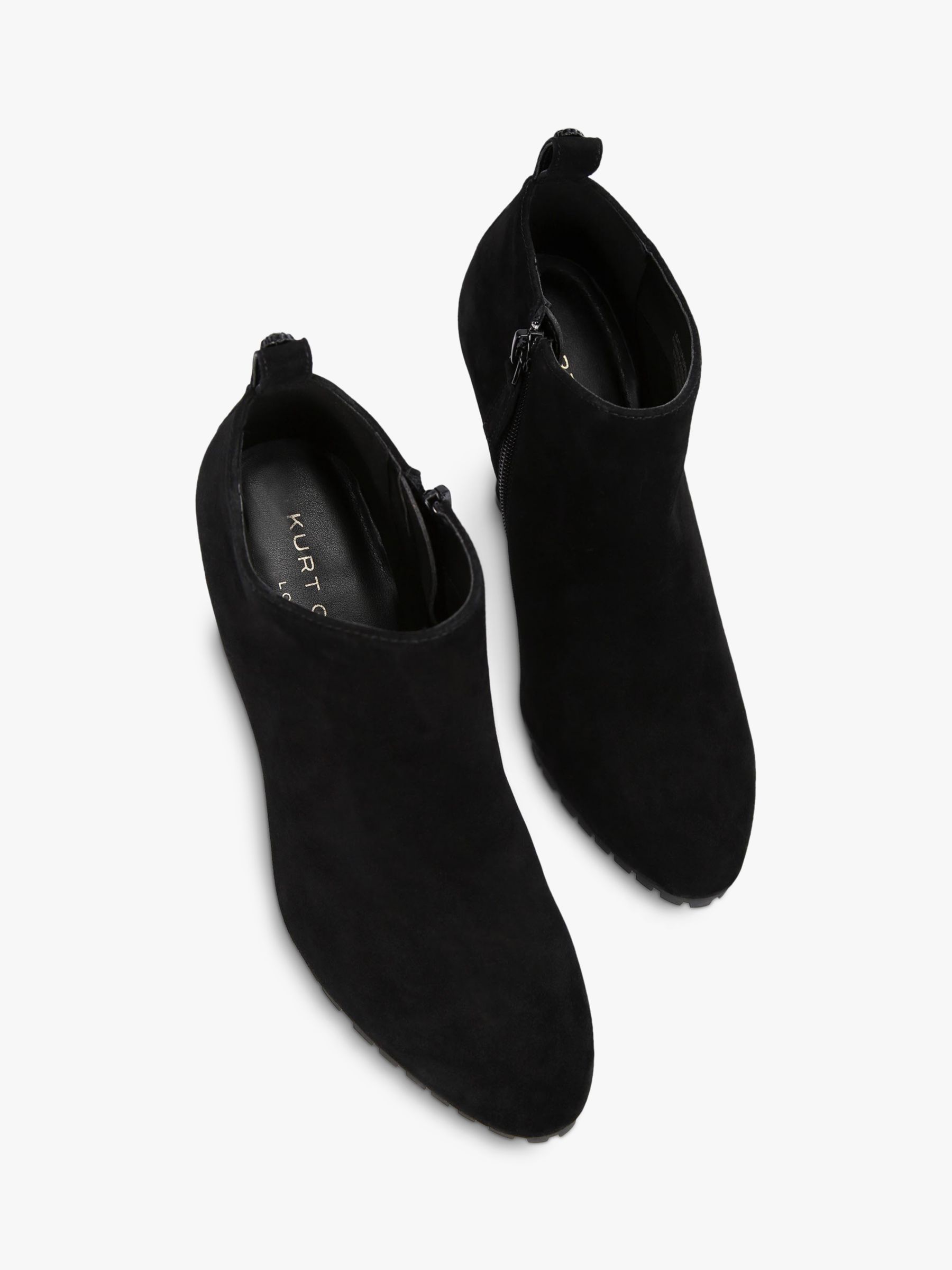 Buy Kurt Geiger London Shoreditch Suede Shoe Boots, Black Online at johnlewis.com