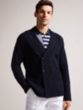 Ted Baker Sheaf Double Breasted Knit Blazer, Navy