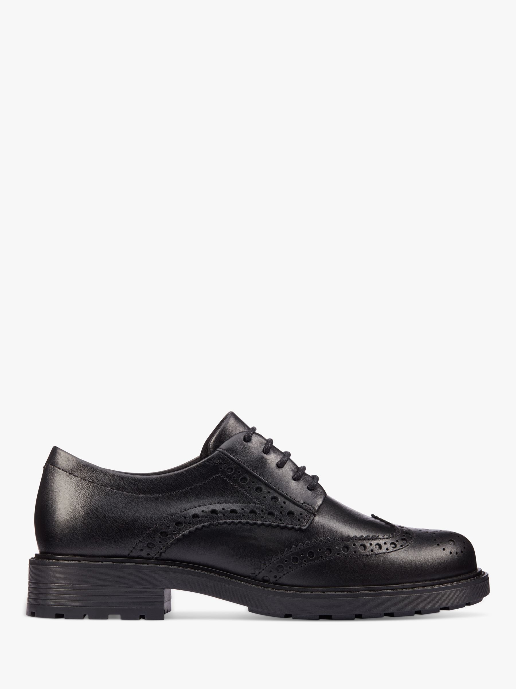 Inmundo navegador Soplar Clarks Orinoco 2 Limit Chunky Sole Leather Brogue Shoes, Black at John  Lewis & Partners