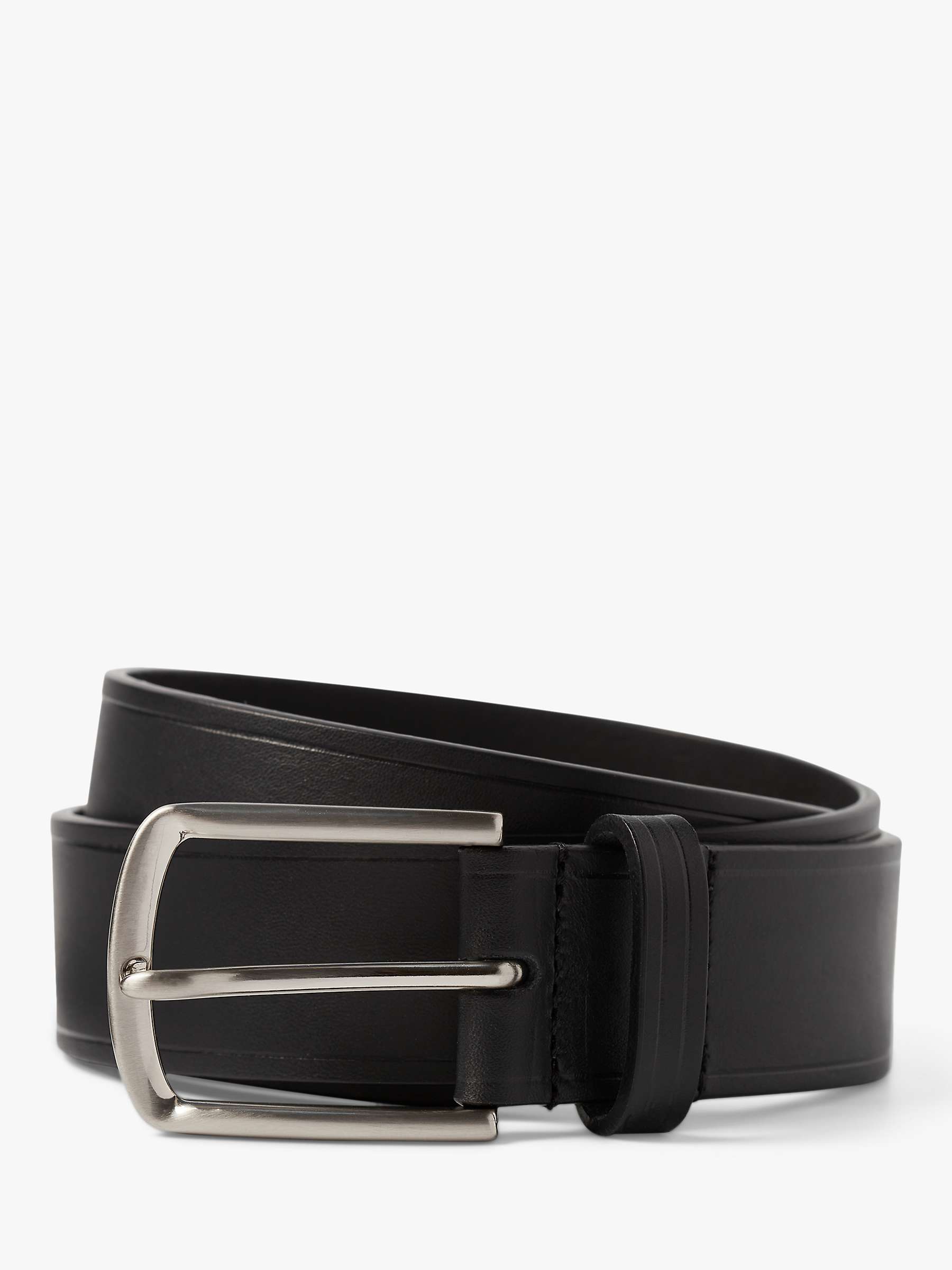 Buy Simon Carter Leather Belt, Black Online at johnlewis.com