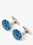 Simon Carter Cycloid Cufflinks, Navy