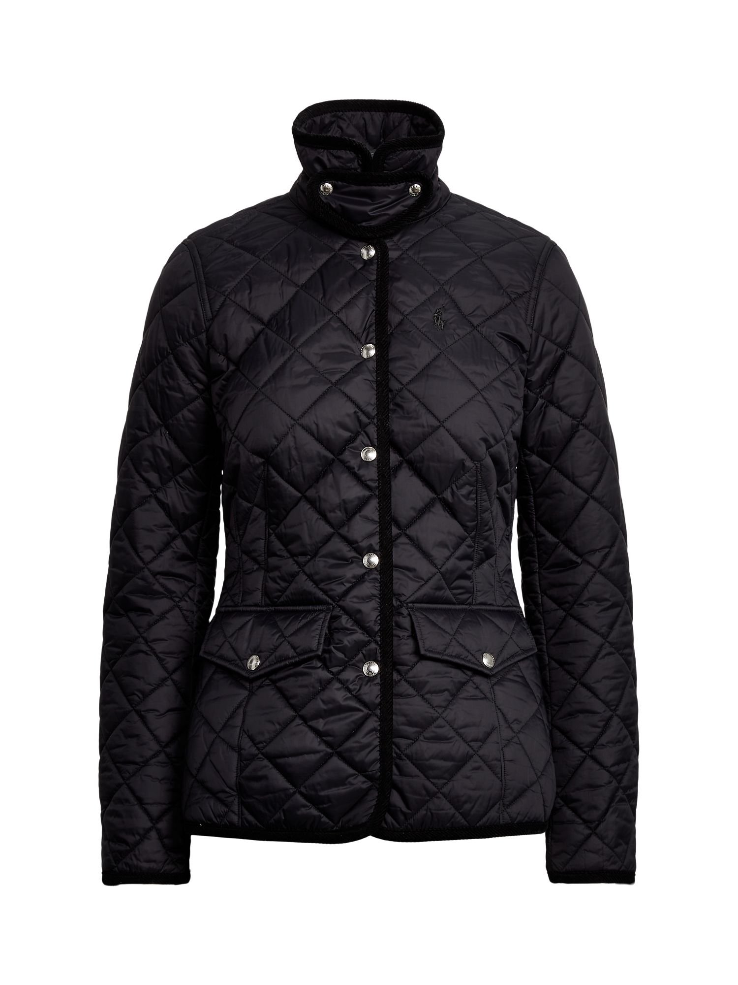 Polo Ralph Lauren Harper Quilted Jacket, Polo Black at John Lewis ...