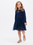 John Lewis Kids' Knit Star Dress, Navy