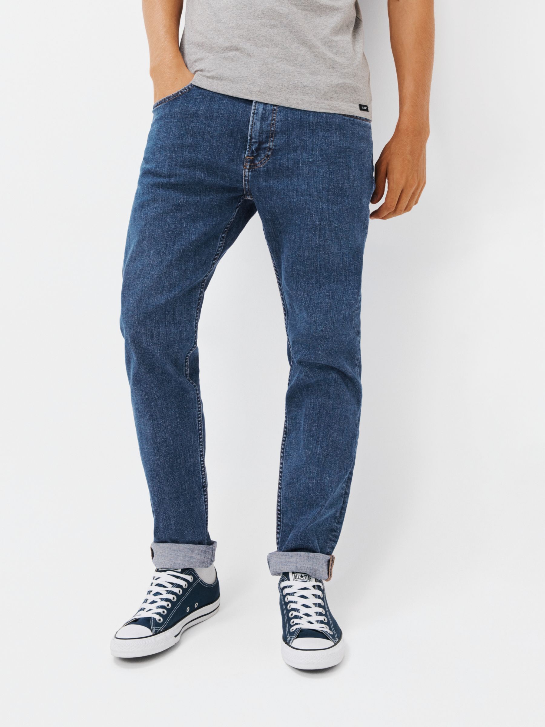 Lee Rider Slim Fit Denim Jeans, Blue at John Lewis & Partners