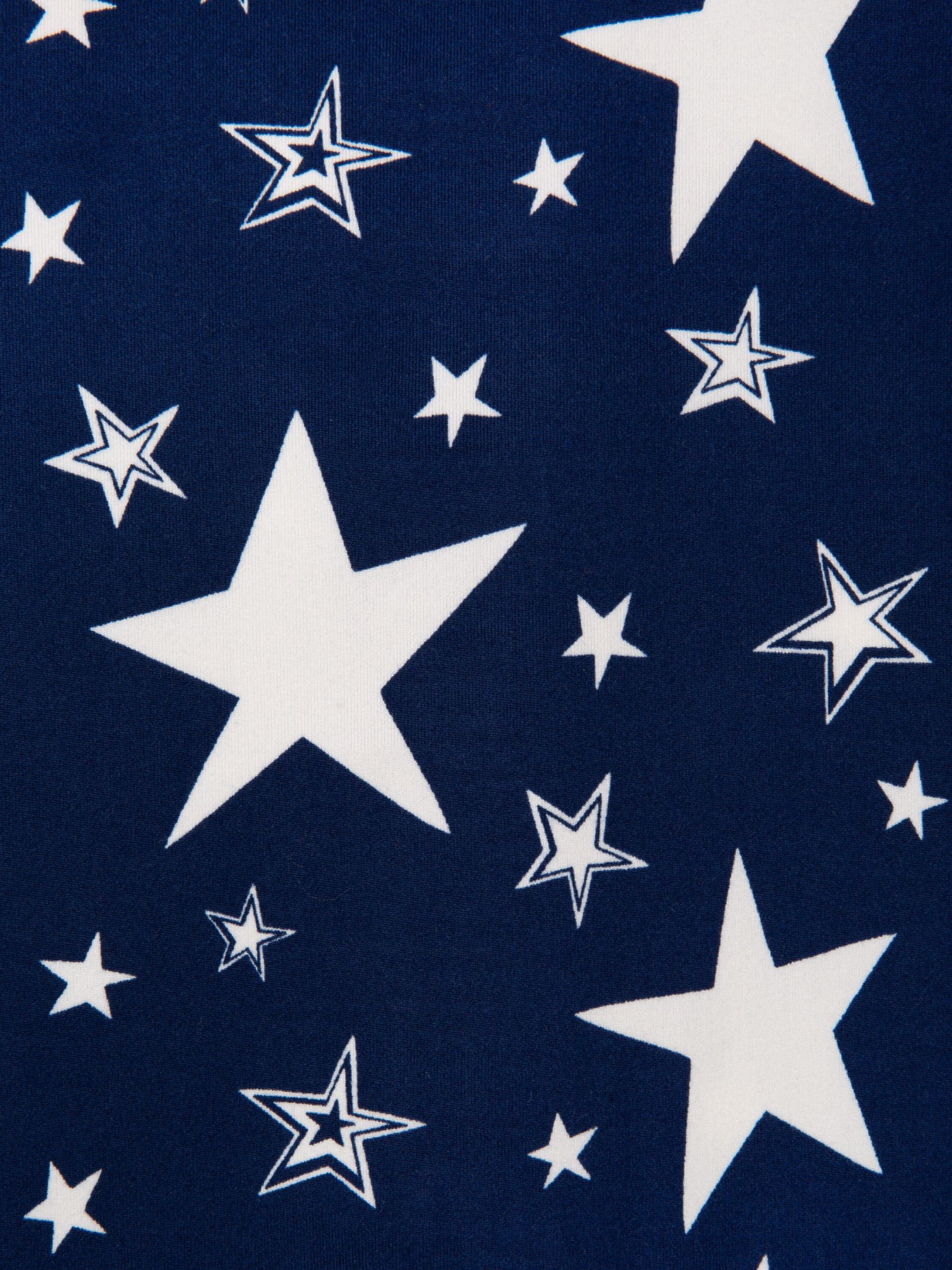Buy Chelsea Peers Kids' Sparkle Star Shirt Pyjamas, Navy Online at johnlewis.com