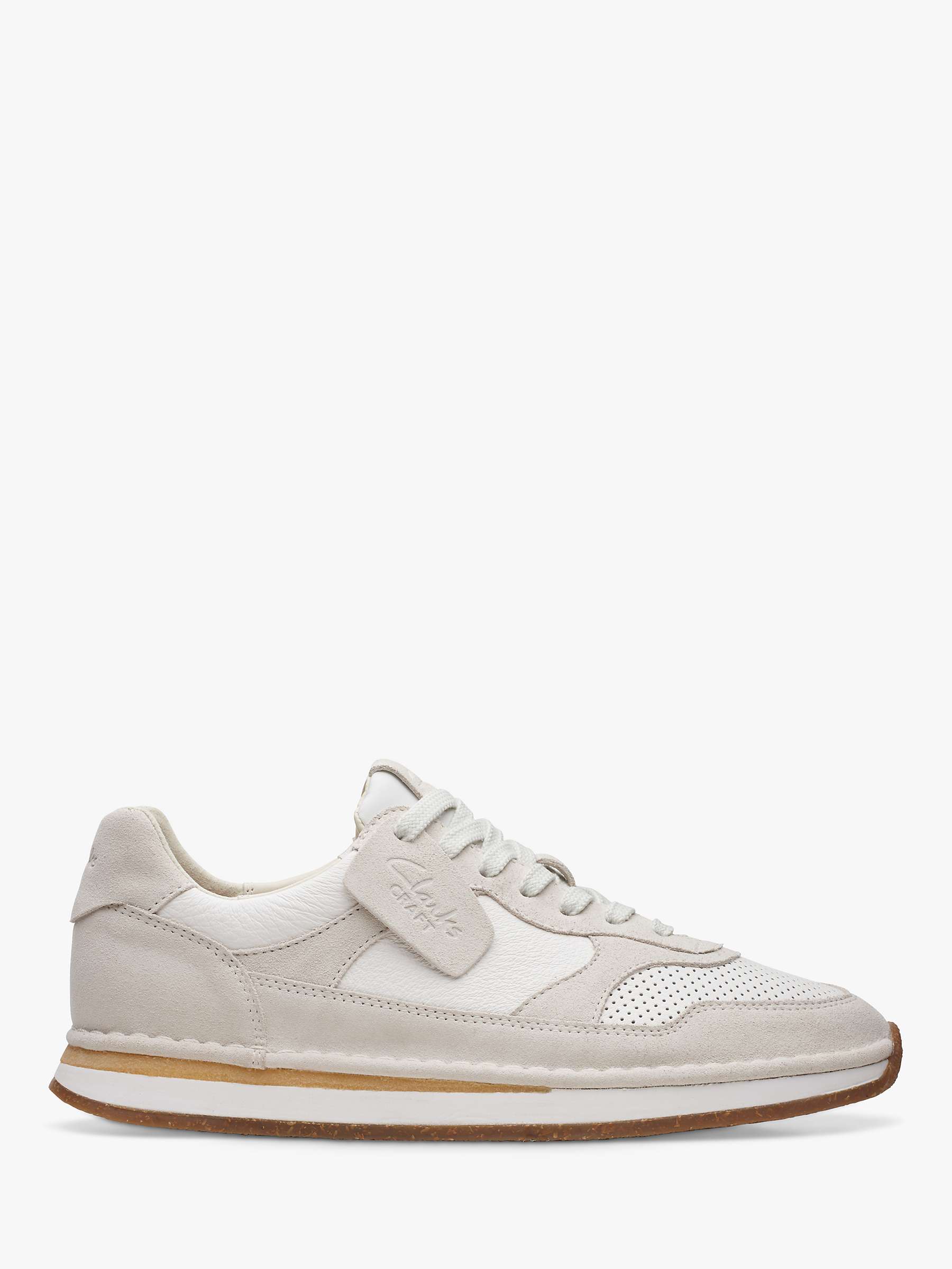 Clarks Craft Run Tor Trainers, White at John Lewis & Partners