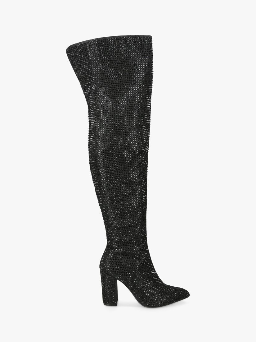 Carvela Shine Over Knee Boots, Black, 3