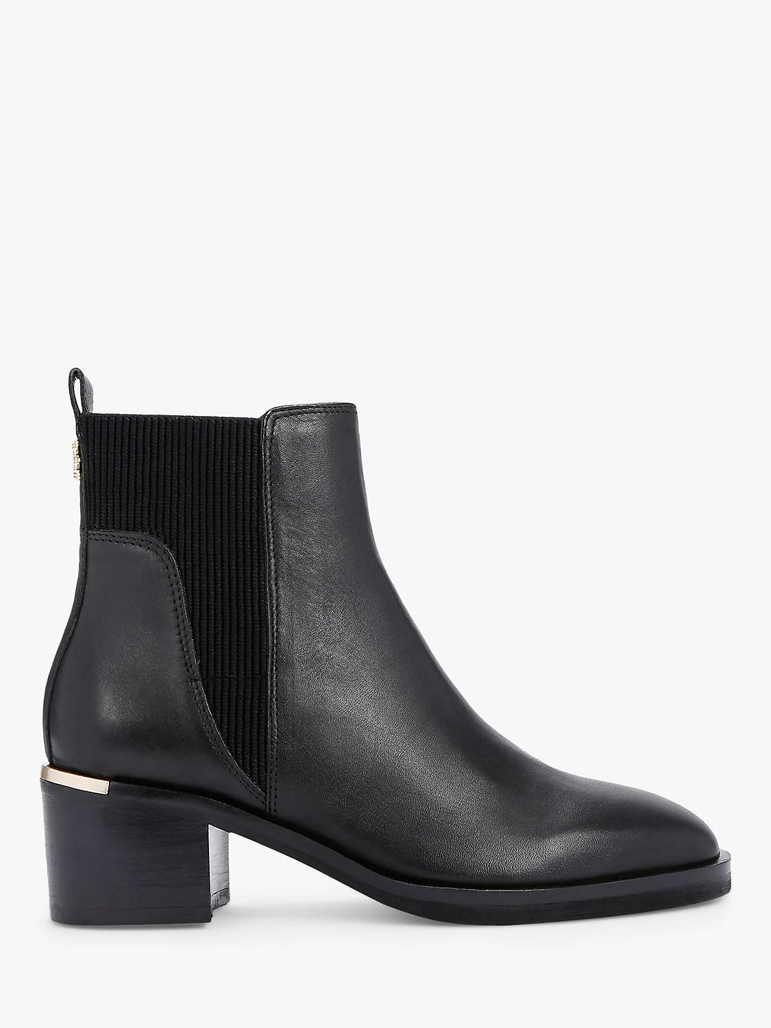 Carvela Liberty Block Heel Leather Ankle Boots, Black