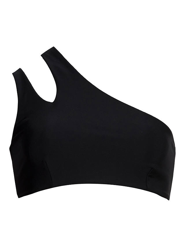AllSaints Cara One Shoulder Bikini Top, Black