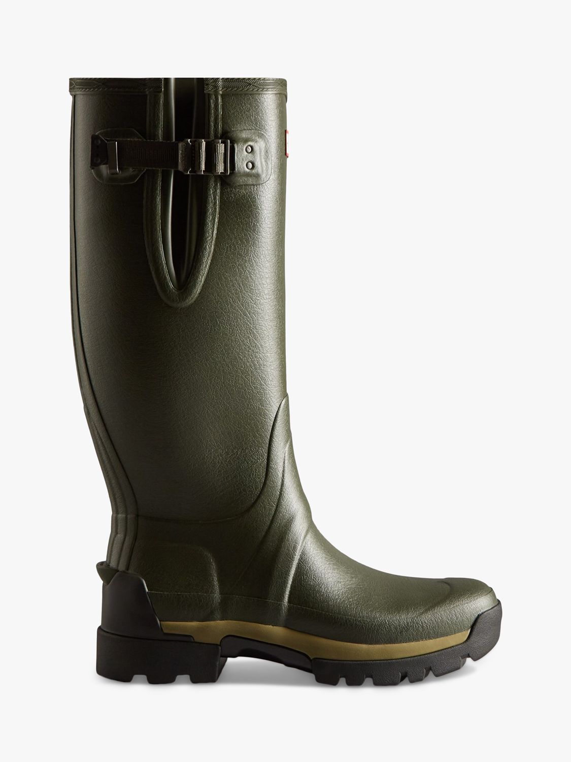 Hunter Men's Balmoral Side Adjustable Wellington Boots, Dark Olive, 7