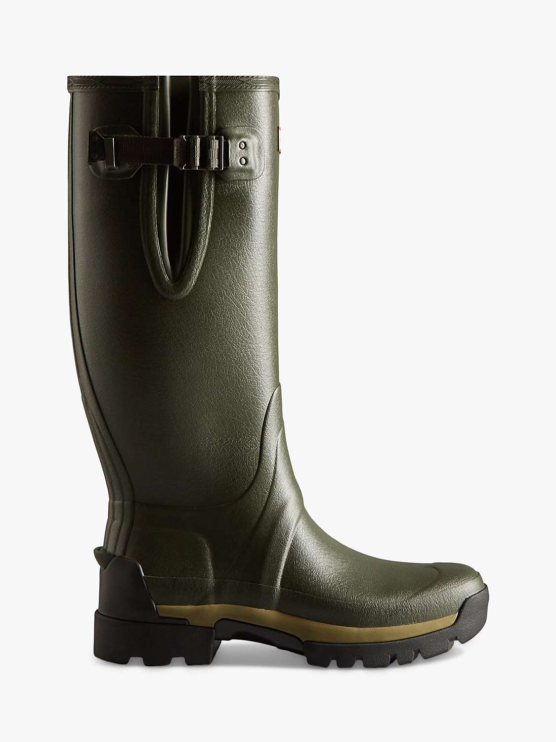 Buy Hunter Men's Balmoral Side Adjustable Wellington Boots, Dark Olive Online at johnlewis.com