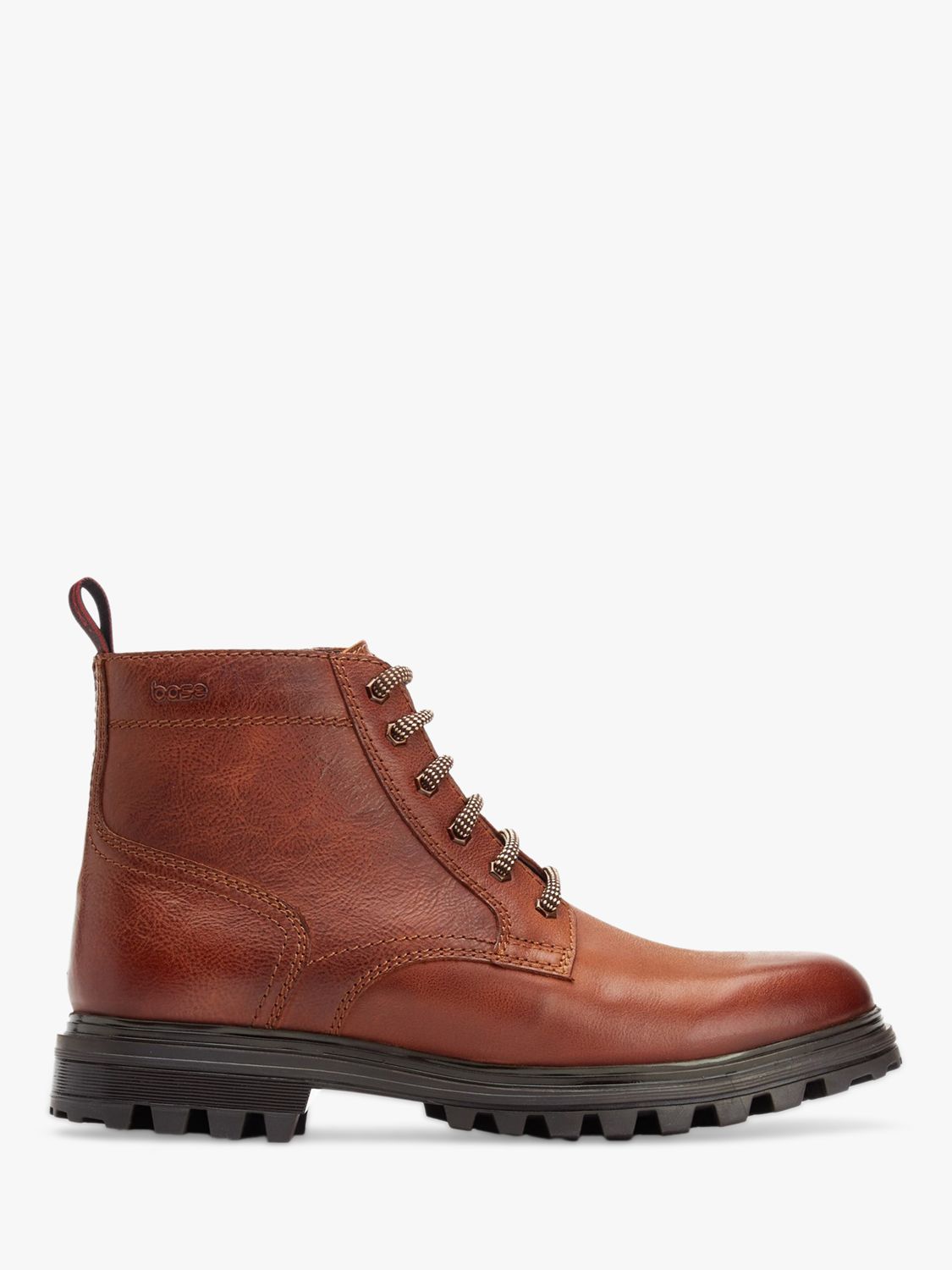 Base London Brooklyn Leather Lace Up Boots, Tan at John Lewis & Partners