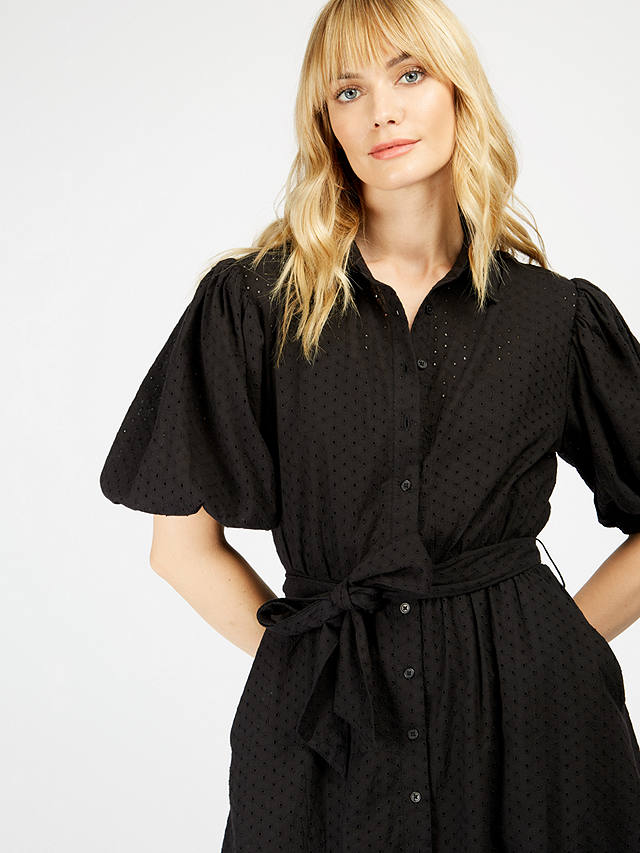 Somerset by Alice Temperley Broderie Angliase Midaxi Shirt Dress, Black