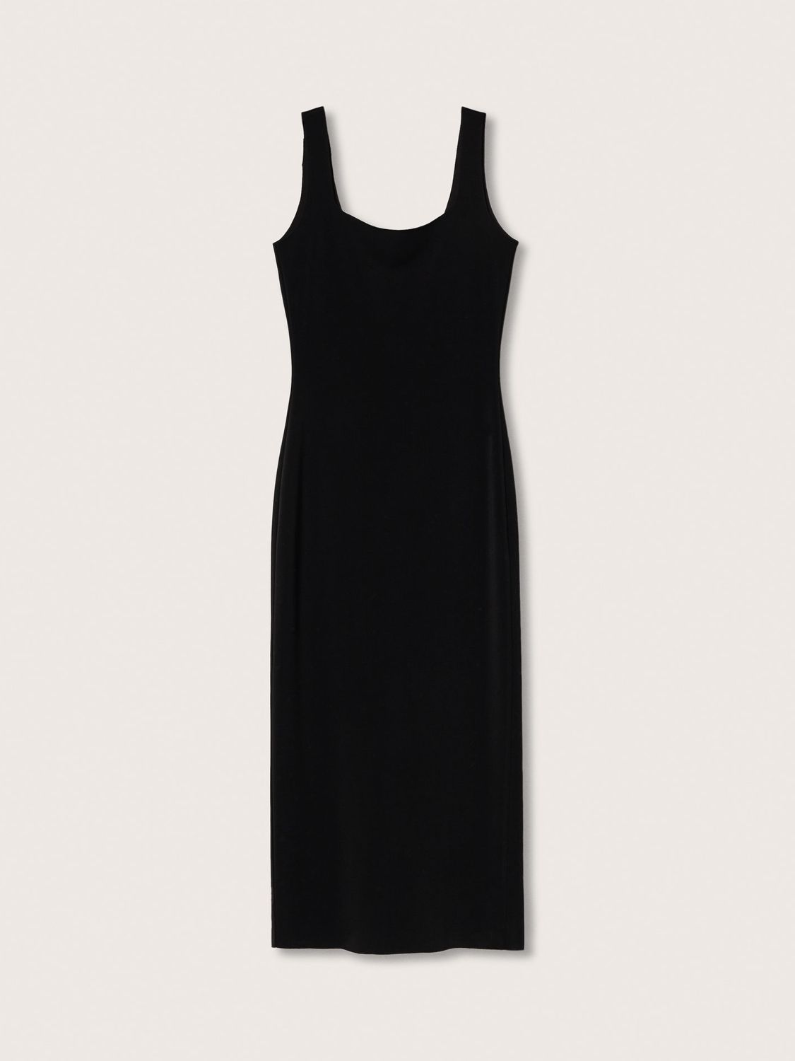 Mango Maggie Scoop Neck Midi Dress, Black at John Lewis & Partners