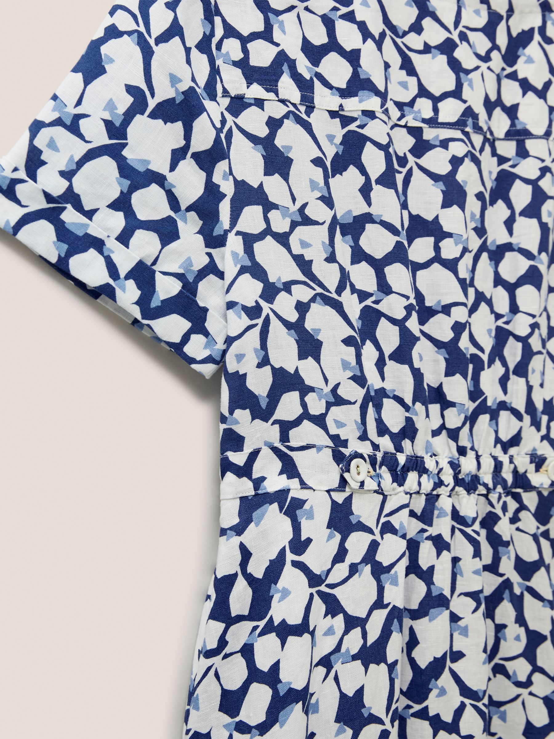 White Stuff Ivy Linen Midi Dress, Blue at John Lewis & Partners
