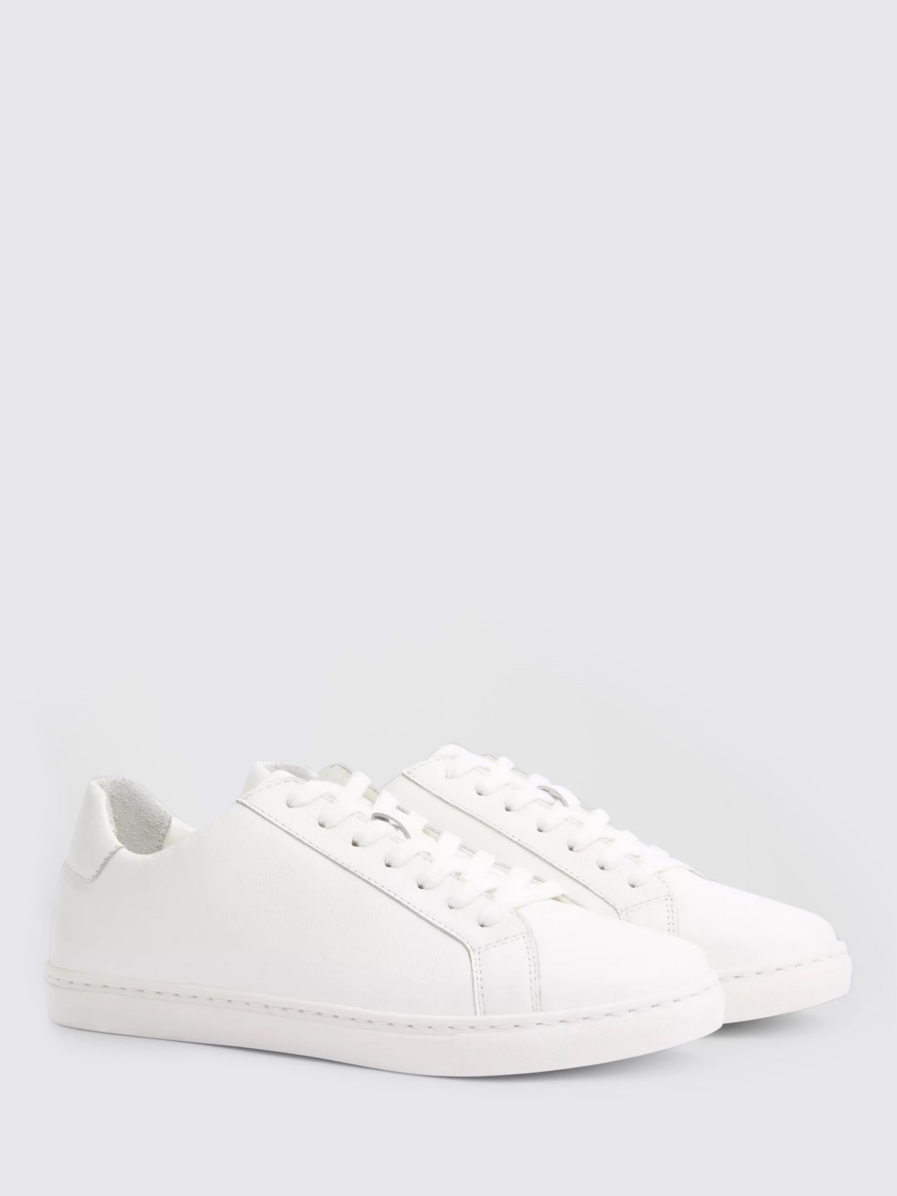 Moss Leather Trainers, White at John Lewis & Partners