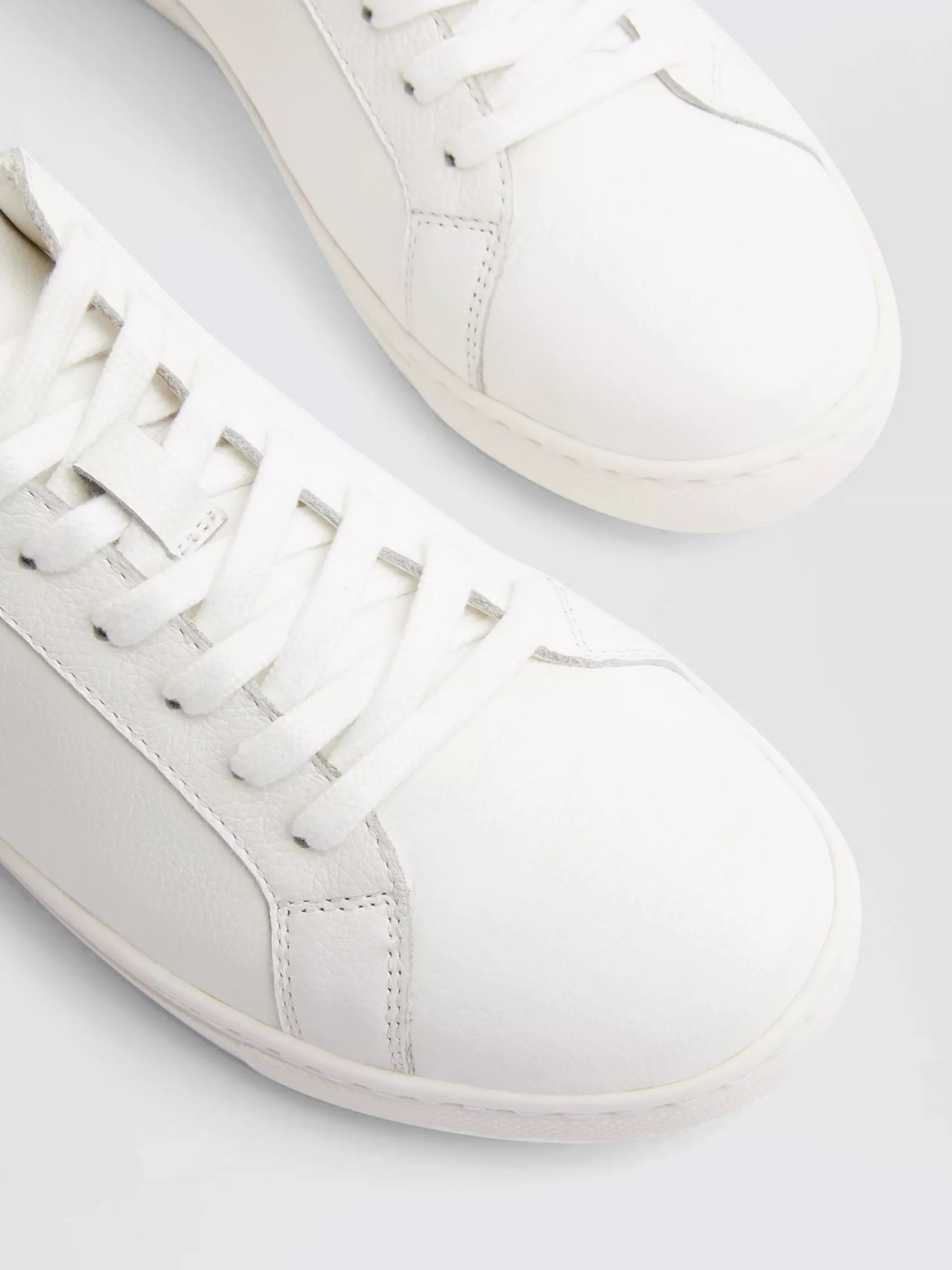 Moss Leather Trainers, White at John Lewis & Partners