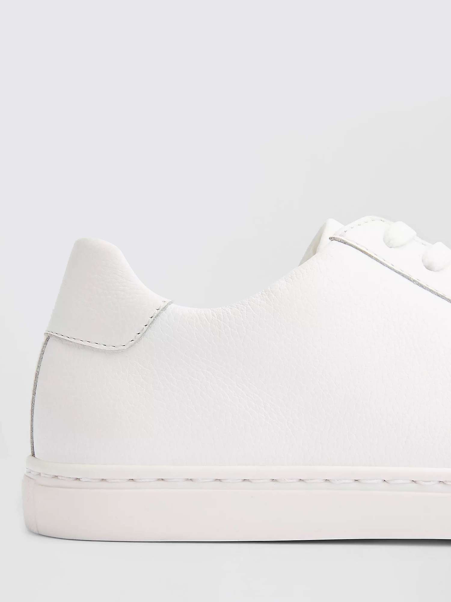 Buy Moss Leather Trainers, White Online at johnlewis.com