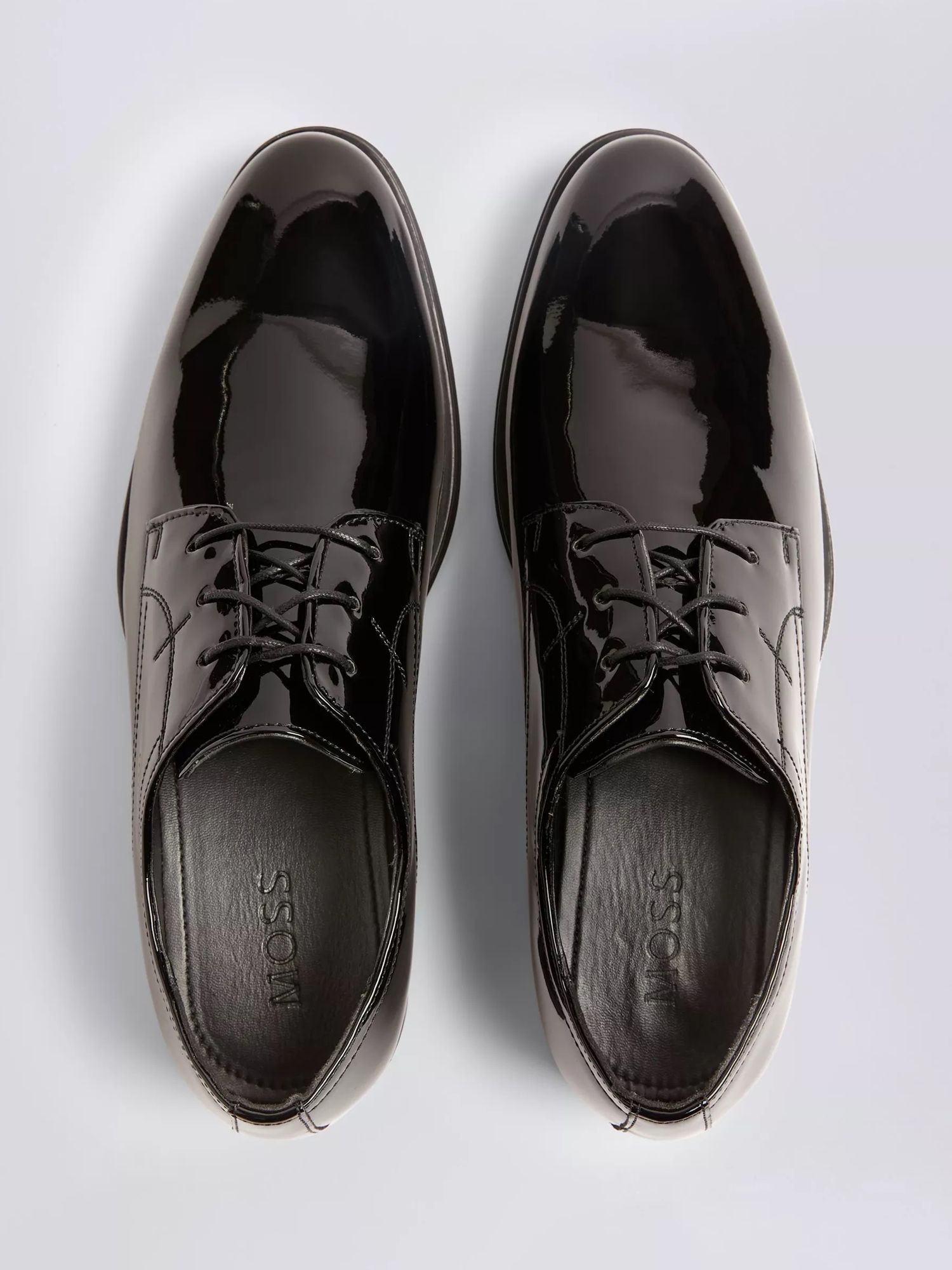 Moss Mayfair Patent Dress Shoes, Black at John Lewis & Partners
