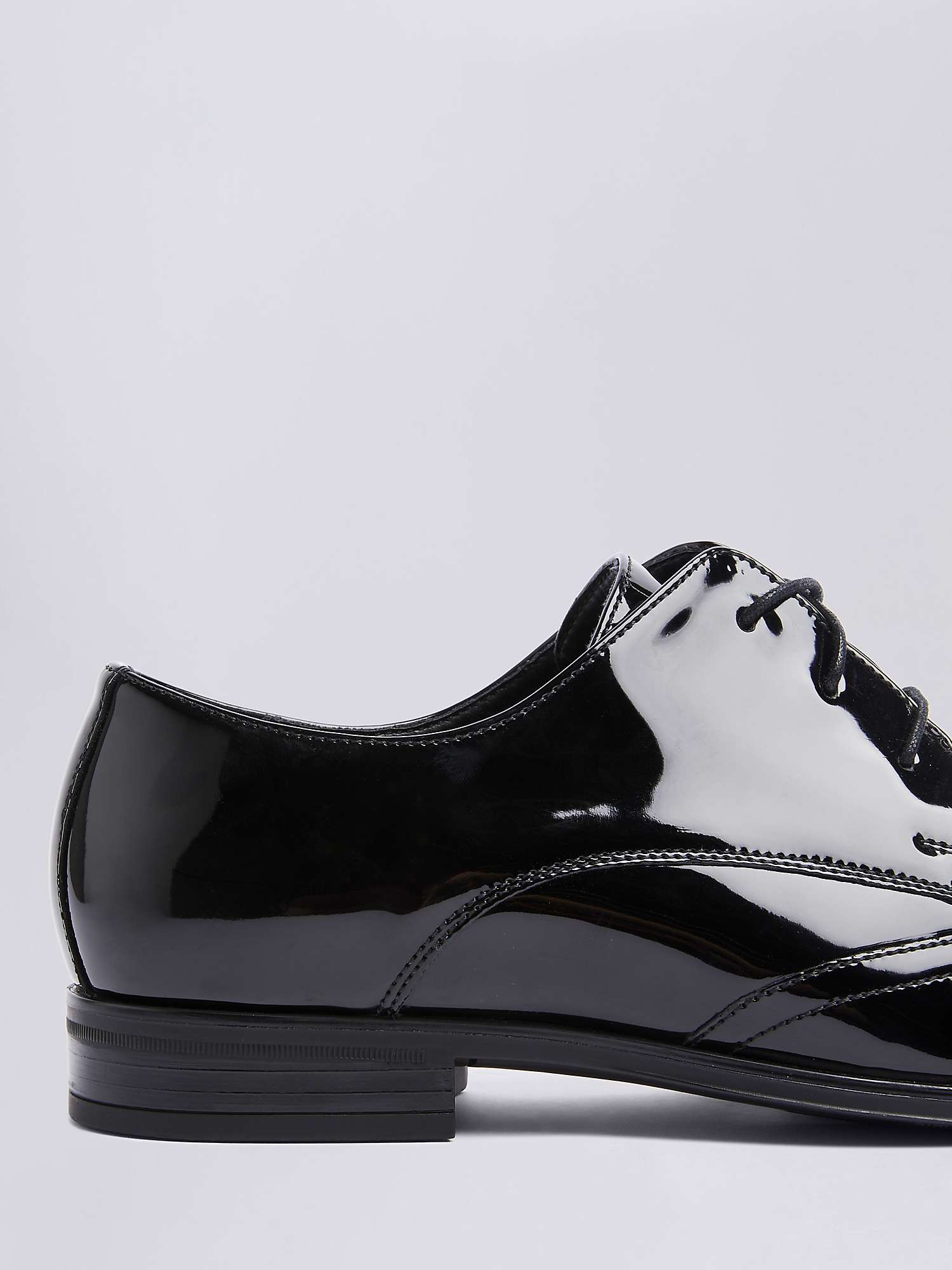 Buy Moss Kensington Patent Brogue Dress Shoes, 15 Black Online at johnlewis.com