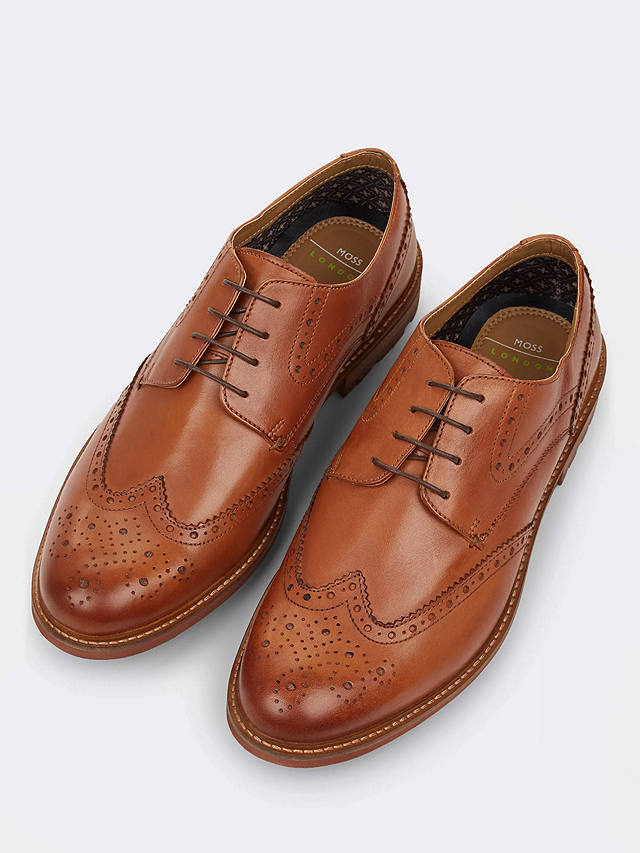 New Mens SOLE Tan Surrey Leather Shoes Brogue Lace Up 