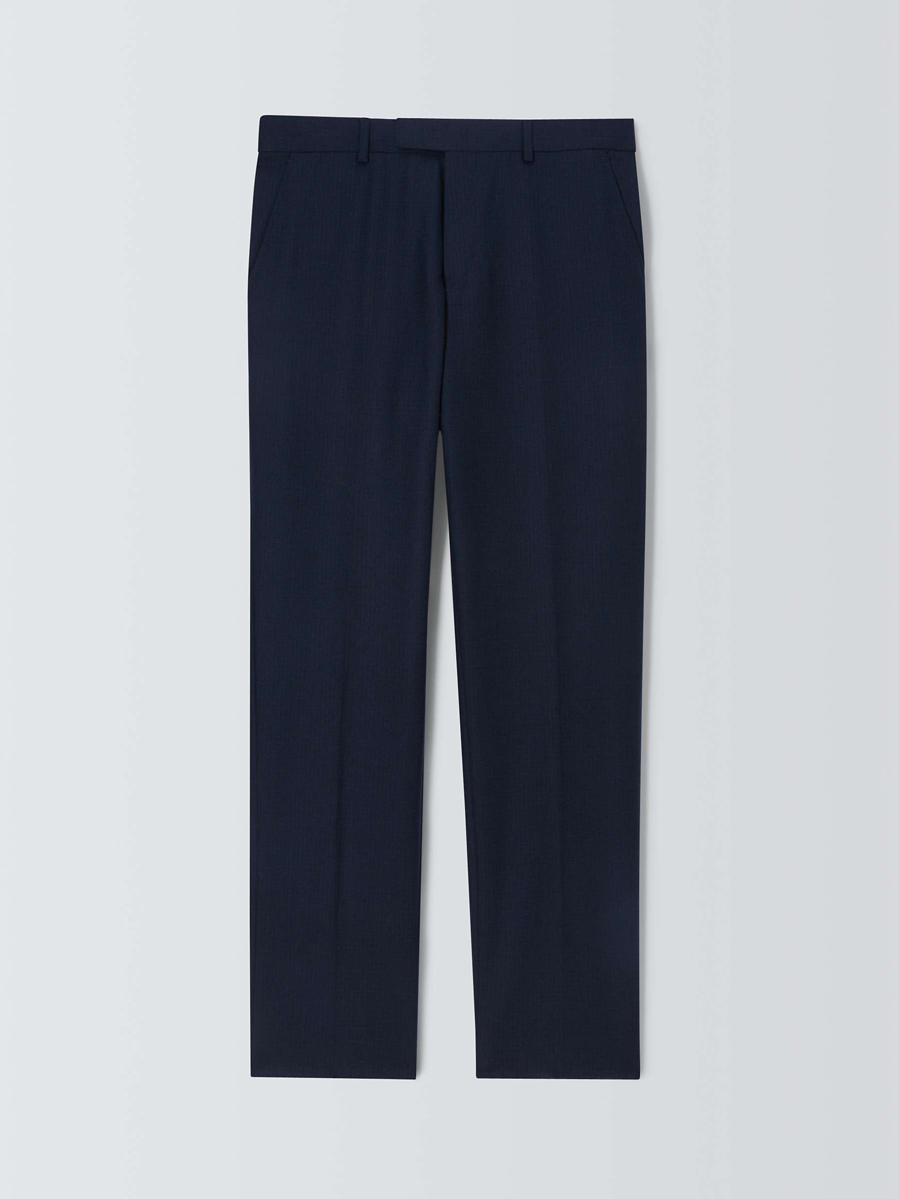 John Lewis Zegna Recycled Wool Regular Fit Suit Trousers, Navy at John ...