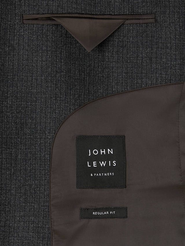 John Lewis Zegna Recycled Wool Regular Fit Suit Jacket, Charcoal