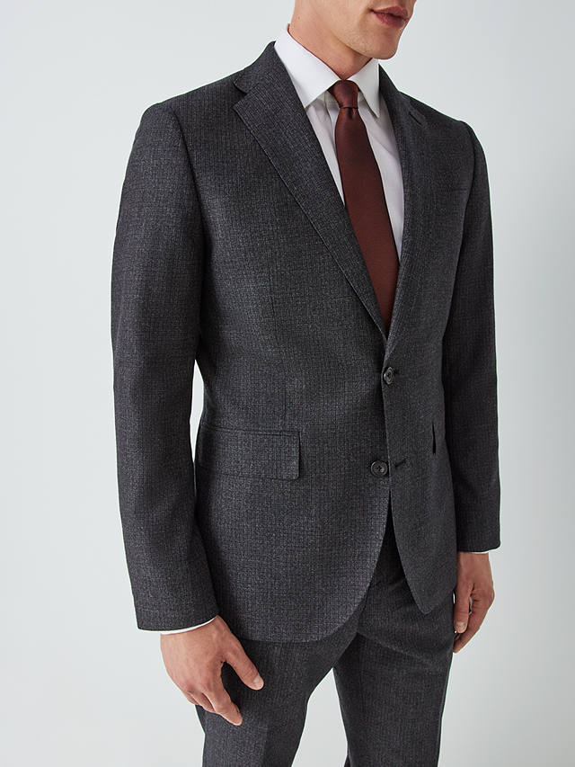 John Lewis Zegna Recycled Wool Regular Fit Suit Jacket, Charcoal