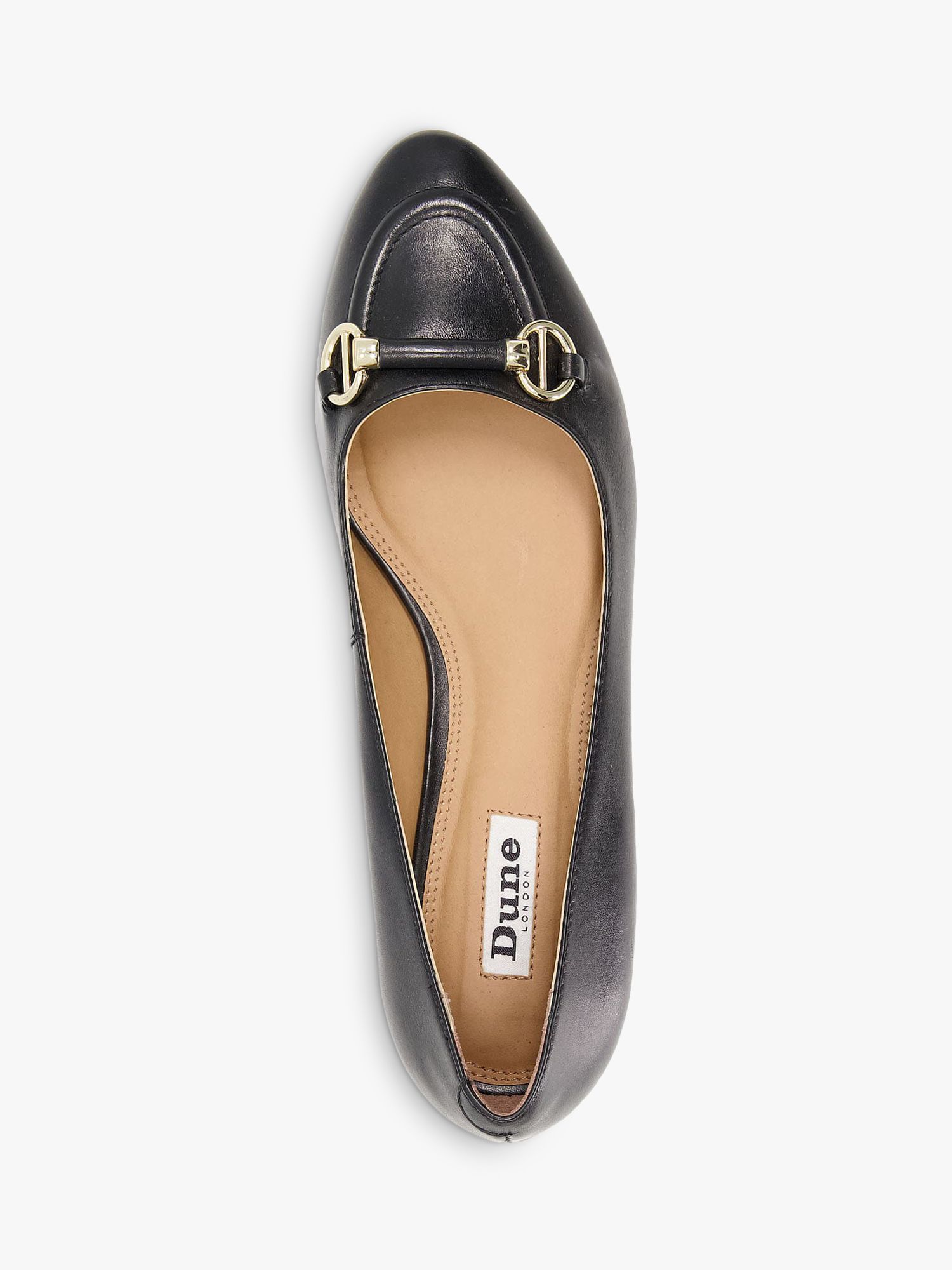 Dune Hippy Leather Low Block Heel Loafers, Black at John Lewis & Partners