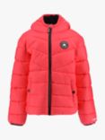 Converse Kids' Chuck Patch Logo Quilted Water Resistant Jacket, Pink