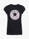 Converse Kids' Chuck Pattern Logo Short Sleeve T-Shirt, Black