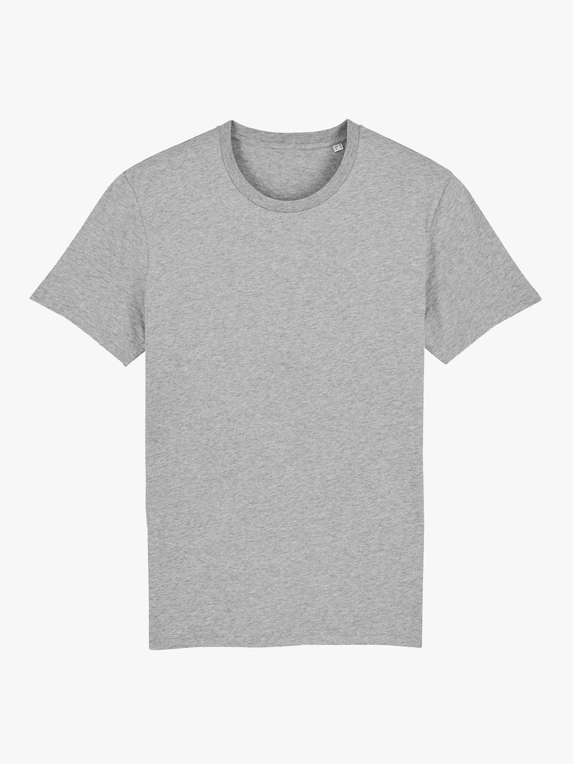 British Boxers GOTS Organic Short Sleeve Lounge T-Shirt, Grey Marl, S