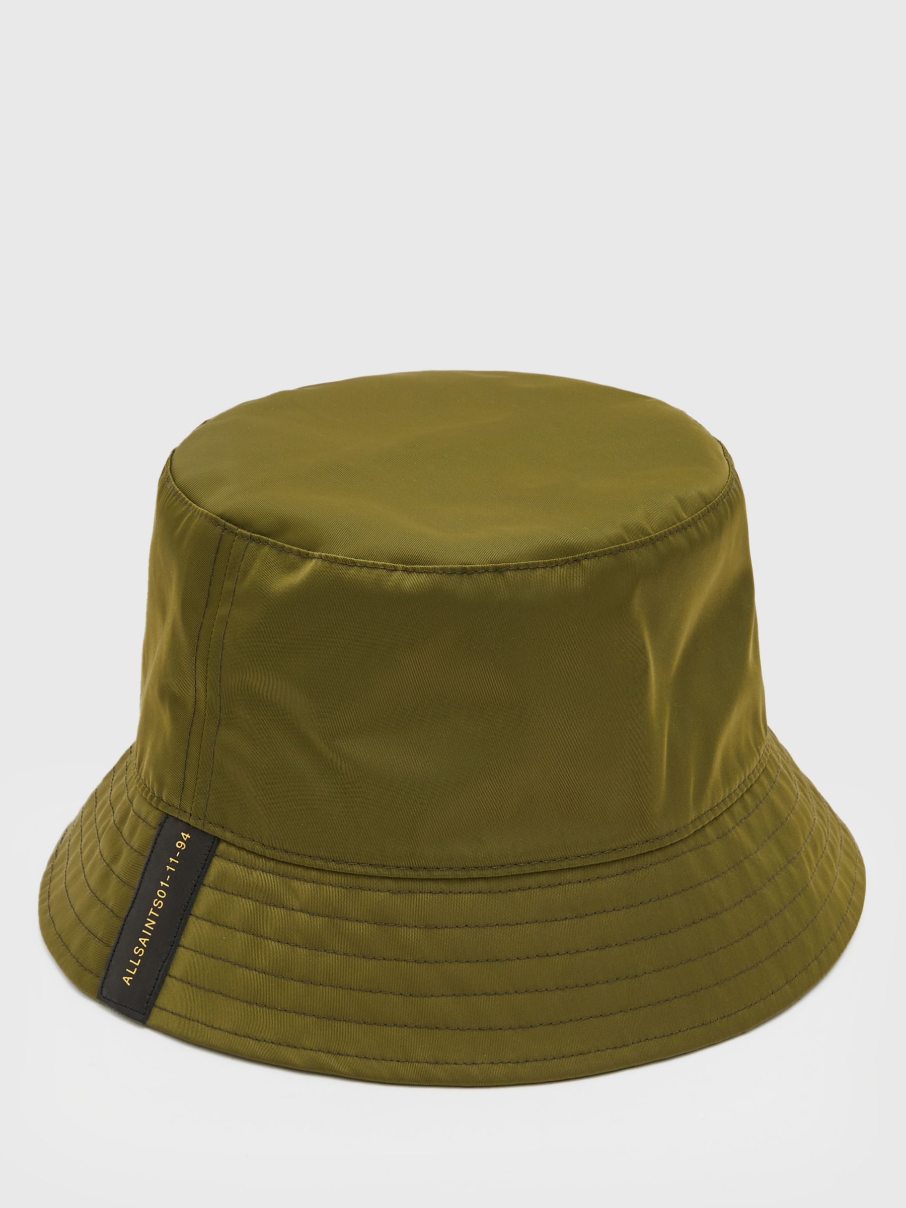 AllSaints Neve Bucket Hat, Khaki at John Lewis & Partners
