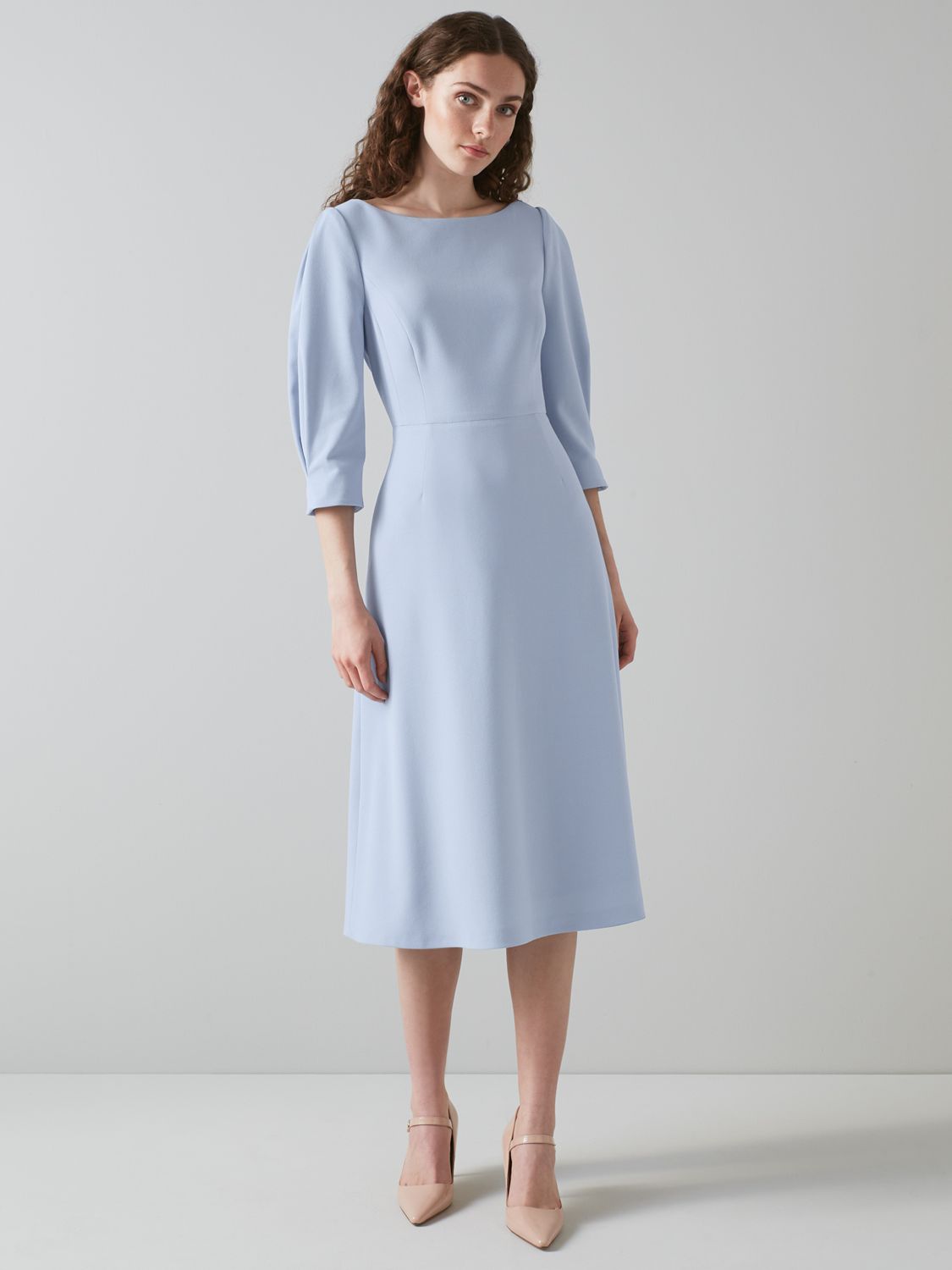 L.K.Bennett Lemoni Midi Dress, Blue at John Lewis & Partners