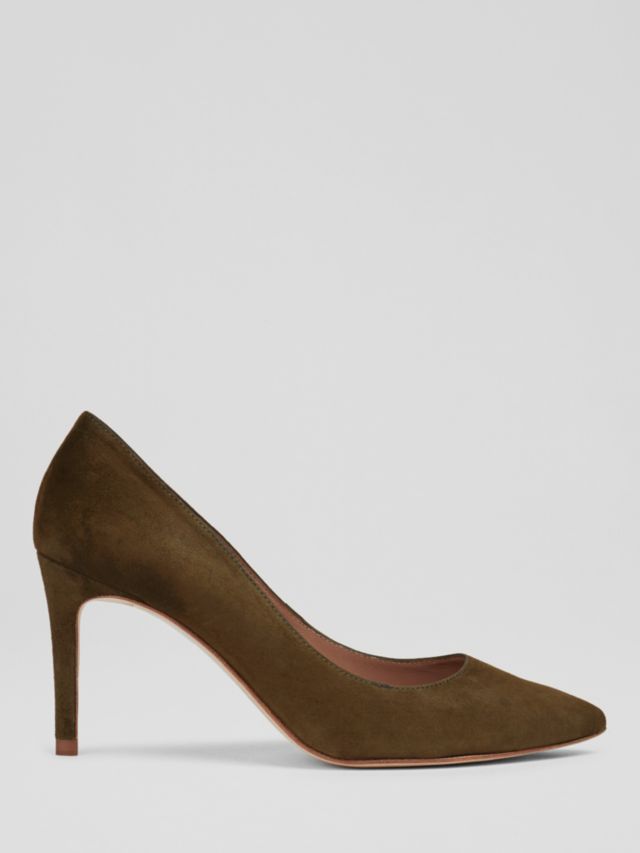 Olive 2025 suede pumps