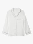 Piglet in Bed Linen Long Sleeve Pyjama Shirt, White
