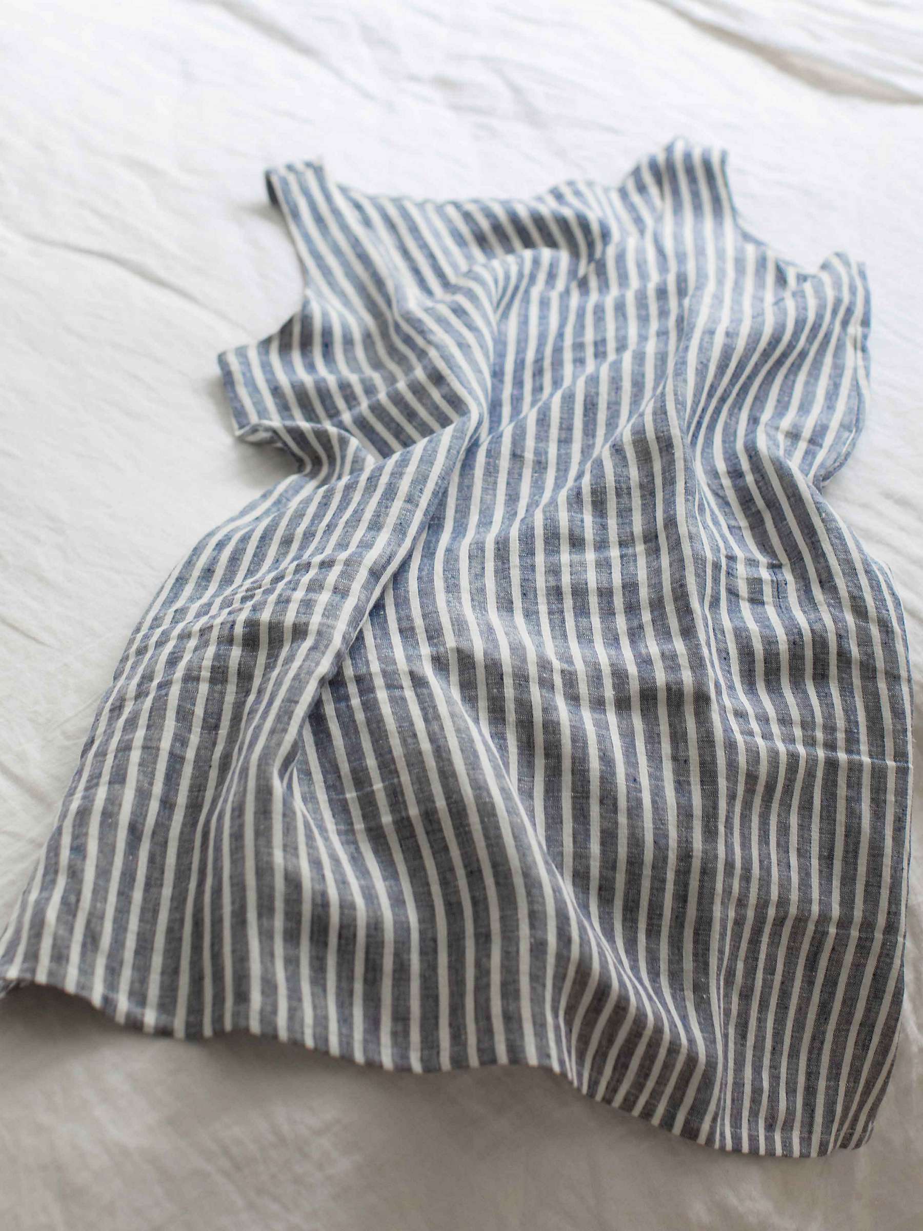 Buy Piglet in Bed Stripe Linen Nightdress, Midnight Online at johnlewis.com